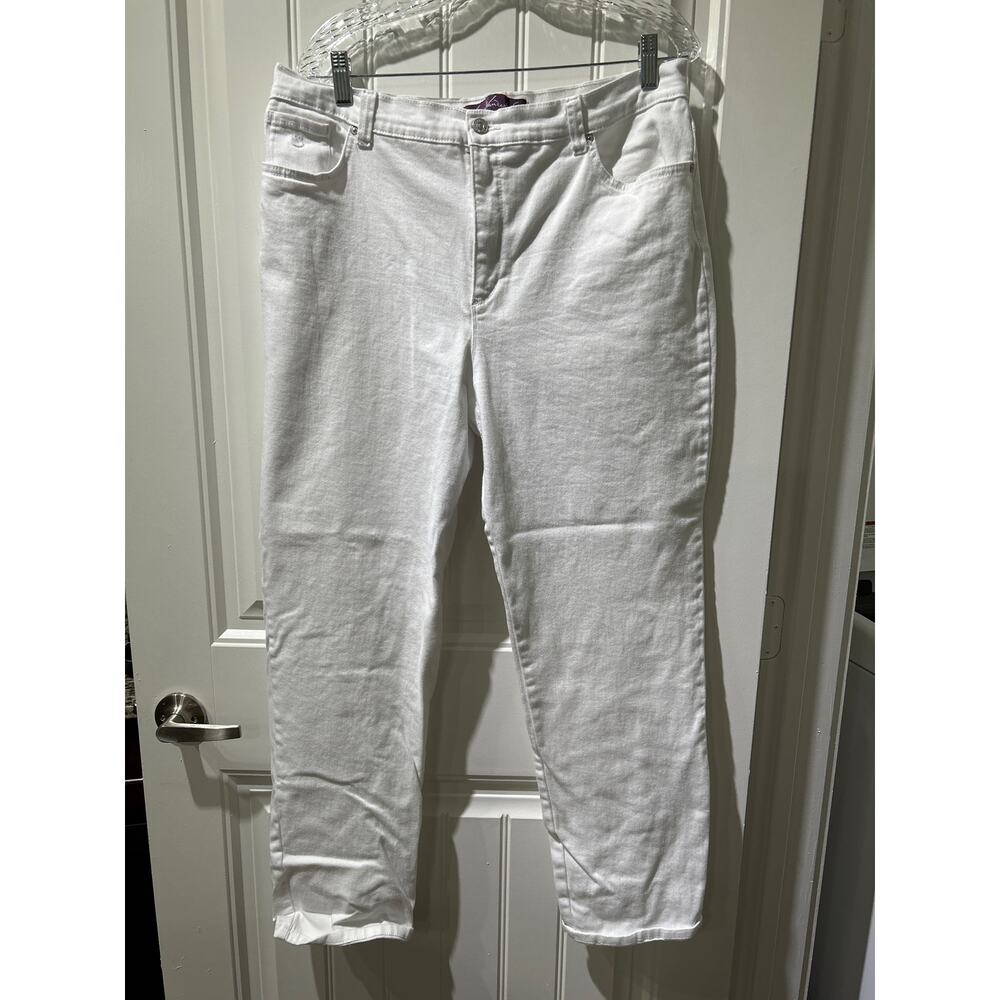 Gloria Vanderbilt Amanda White Jeans - Size 16, Pre-owned